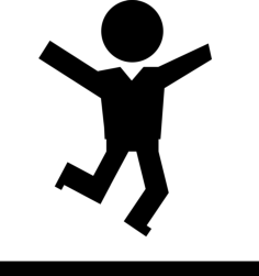 Happy Student Jumping To Celebrate For Finishing Classes Outline Svg Vector, Free Vectors File